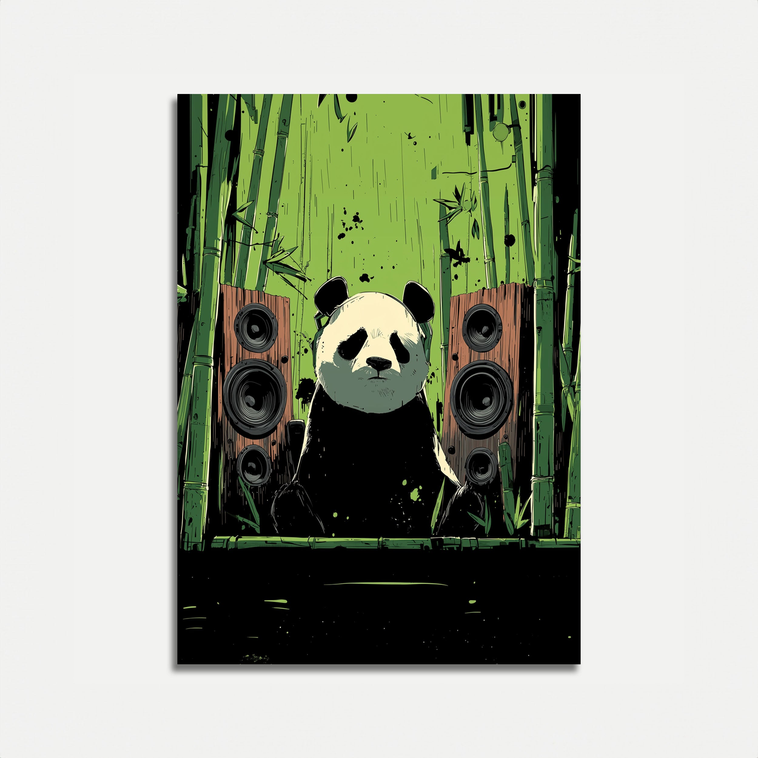 Panda DJ Poster - Music Wildlife Wall Art Print – Artisout