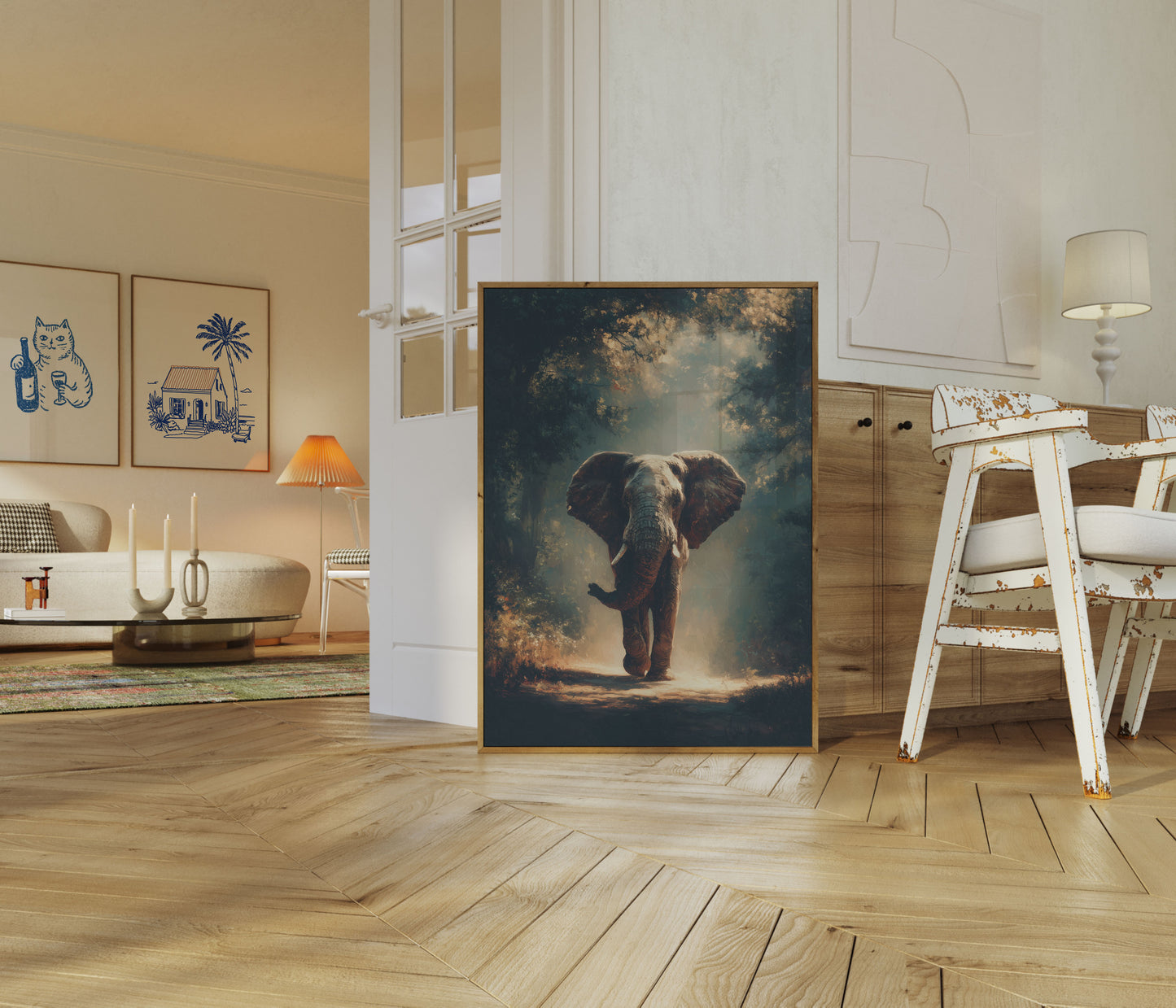 Majestic Elephant Forest Journey Poster