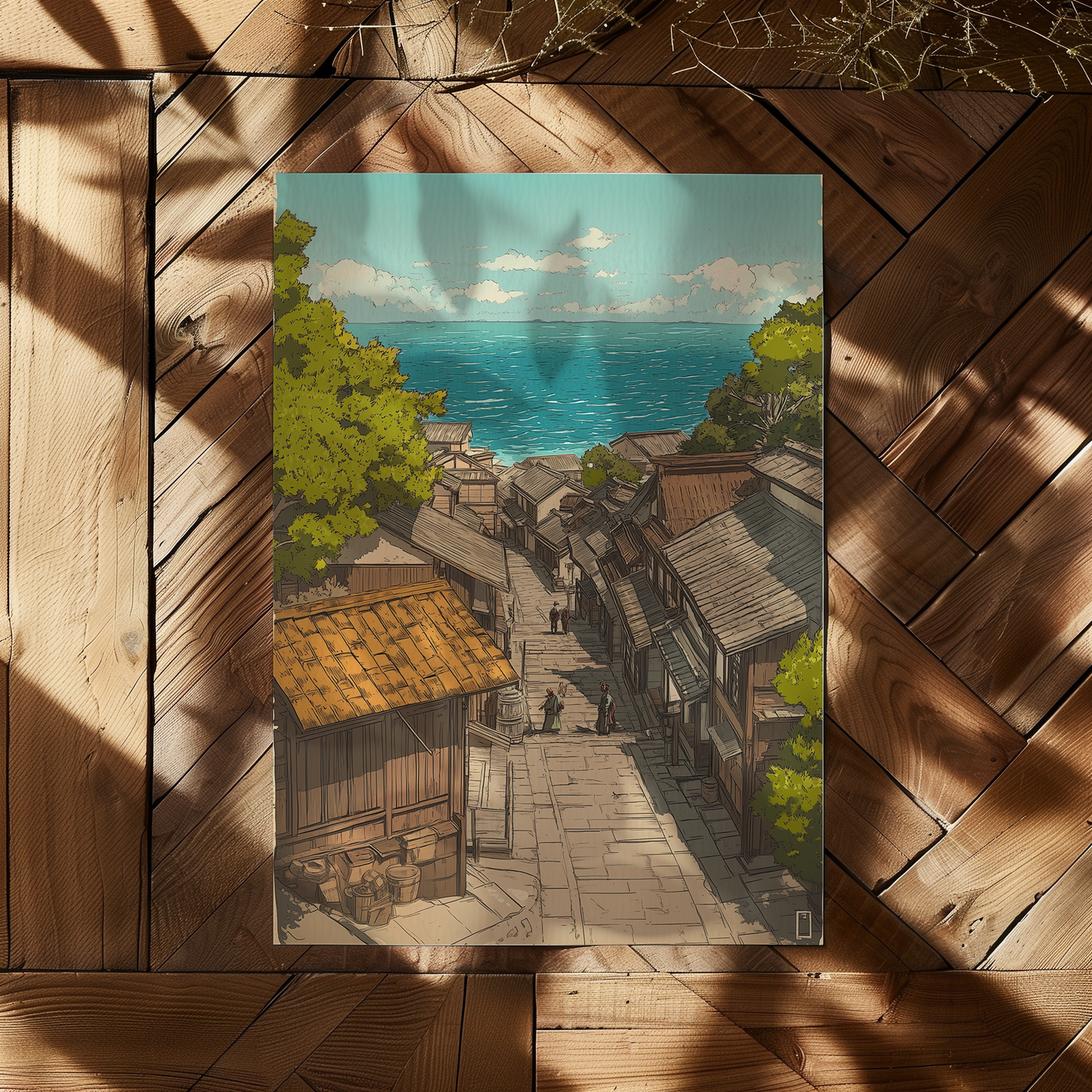 Japanese Village by the Sea – Poster