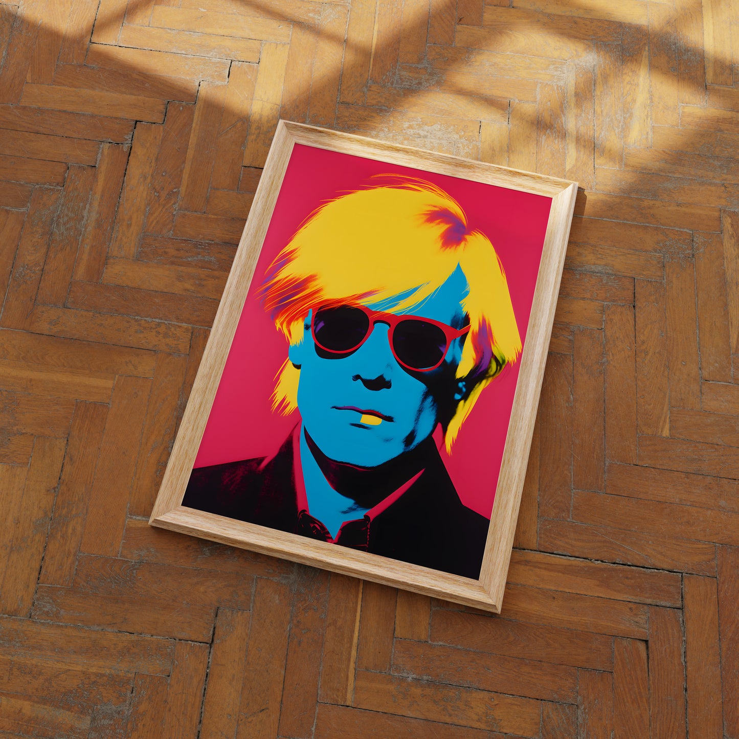 Expressive Portrait - Vibrant Andy Warhol Poster Print Material   
