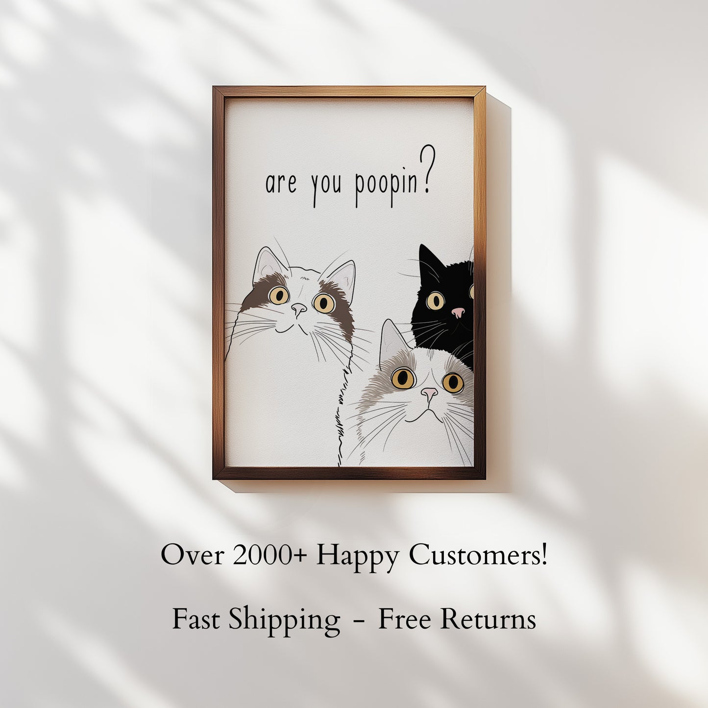 Cute Cats Bathroom - Poster