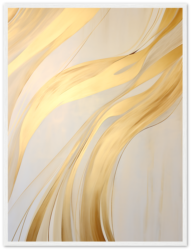 Abstract golden swirls on a light background.