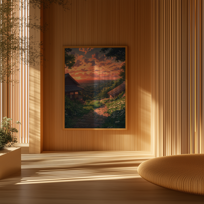 Golden Sunset in Japan – Poster