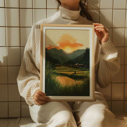 Dusk in Rural Japan – Poster