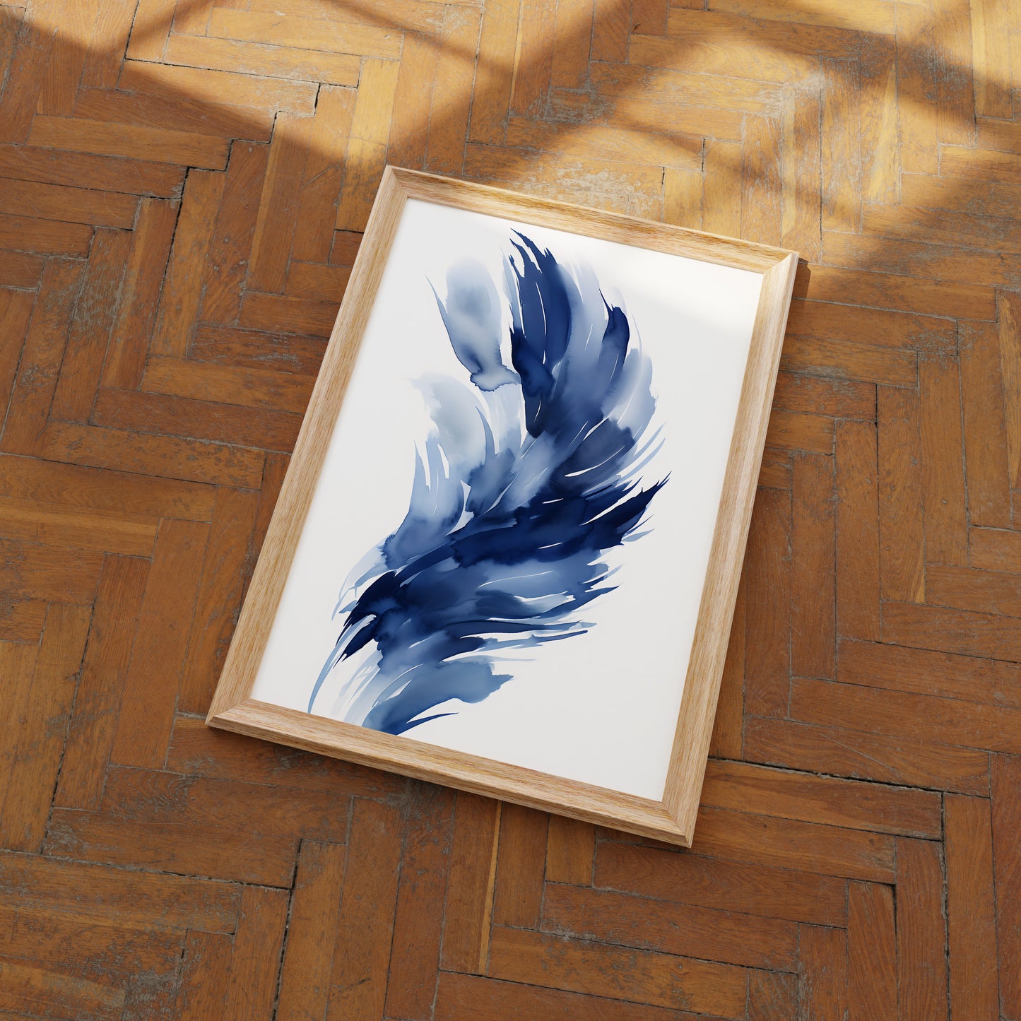 Blue Abstract Watercolor Poster No 1