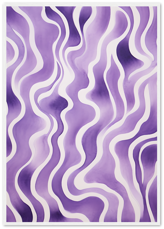 Abstract wavy purple lines on a lighter background.