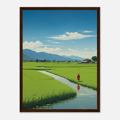 Japanese Rice Field - Poster