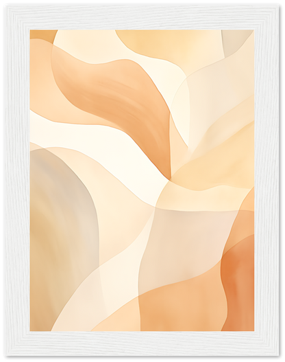 Abstract wavy design in warm shades with white frame