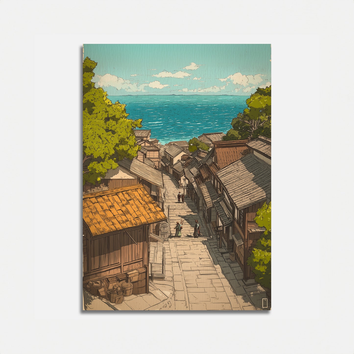 Japanese Village by the Sea – Poster