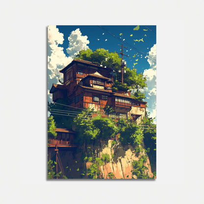 Majestic Cliffside Sanctuary – Poster