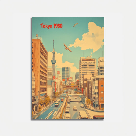 Affiche des rues rétro de Tokyo