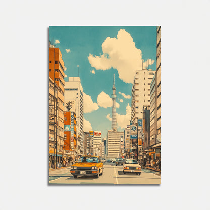 Retro Tokyo Traffic – Poster