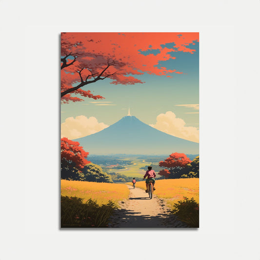 Paseo otoñal al monte Fuji – Póster