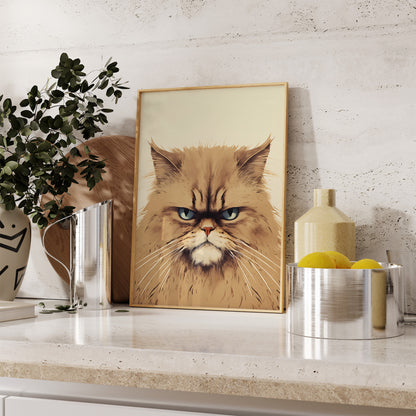 Cute Angry Cat - Poster