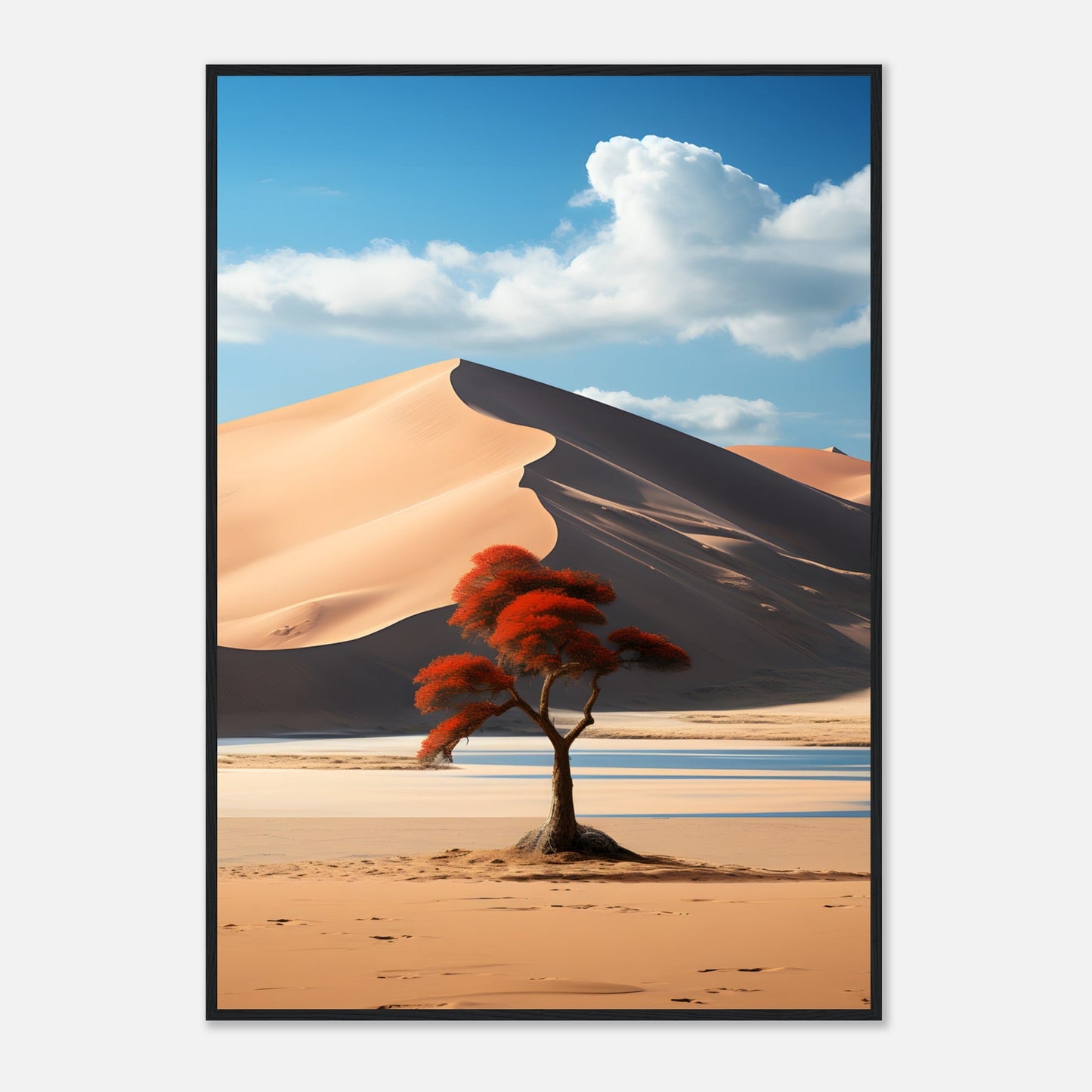 Árbol solitario en el desierto - Póster