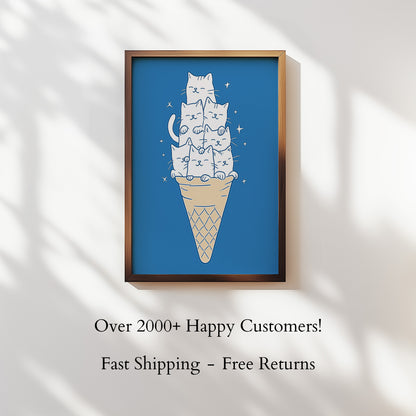 Kittens Ice Cream - Poster