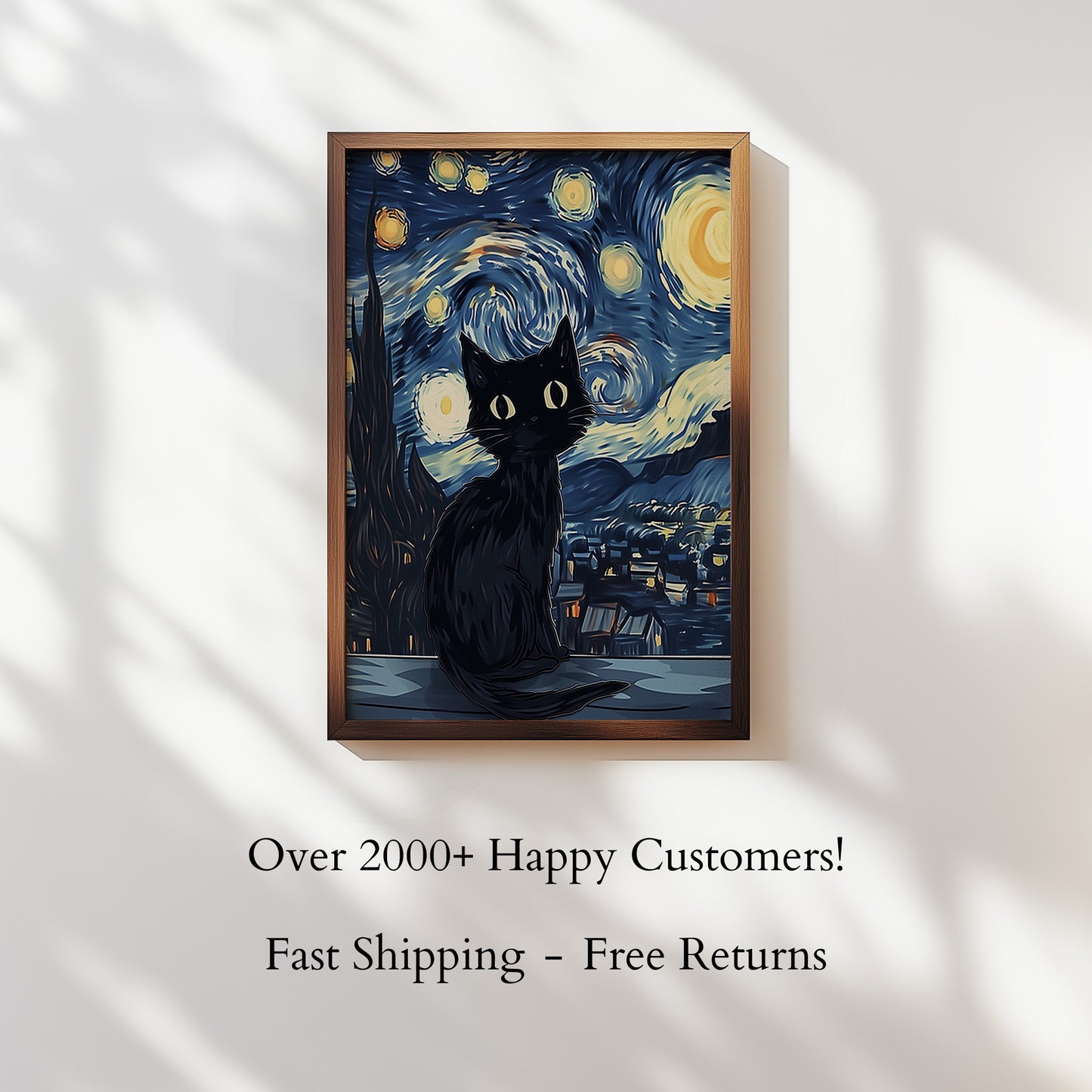 Starry Night Kitten - Poster