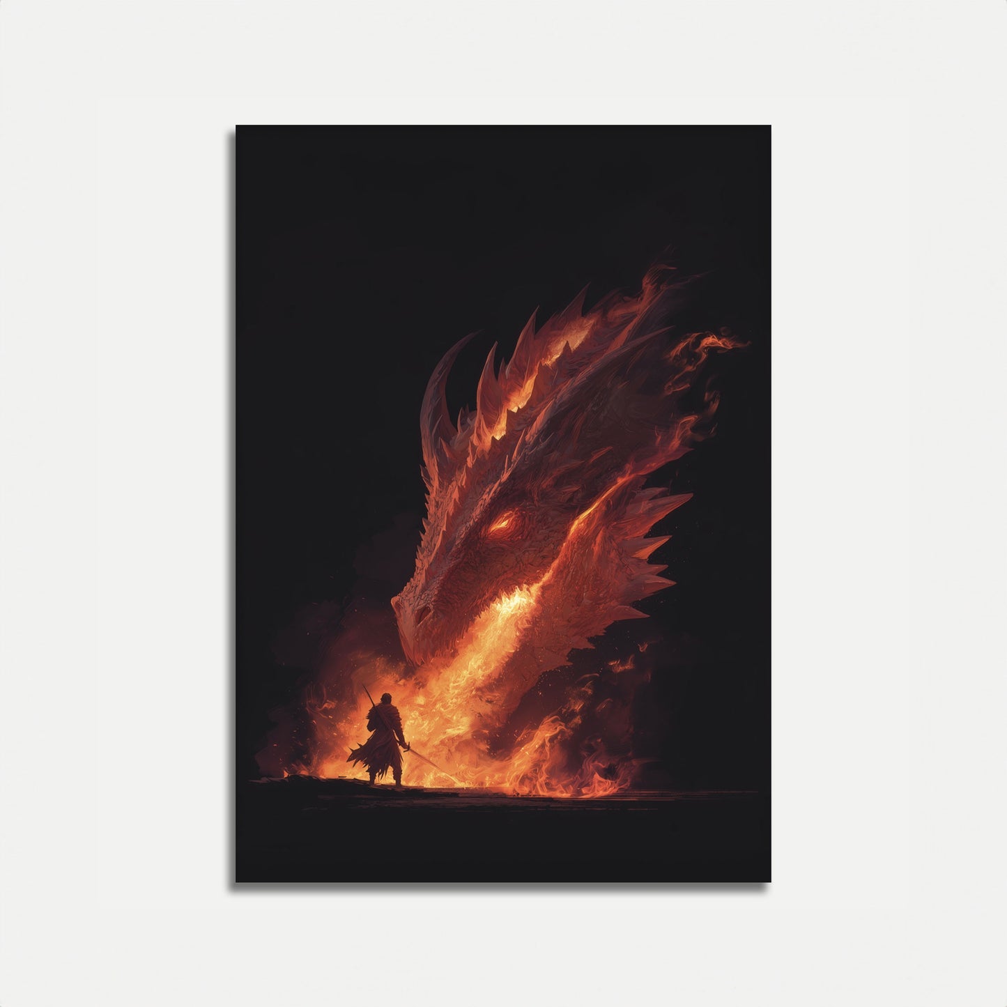 Fiery Dragon Battle Poster