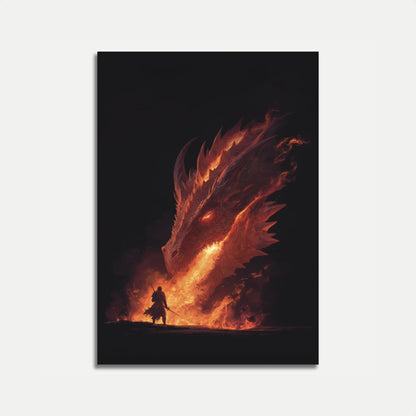 Fiery Dragon Battle Poster