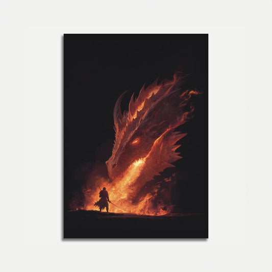 Fiery Dragon Battle Poster