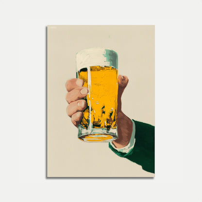 Golden Beer Grip Poster