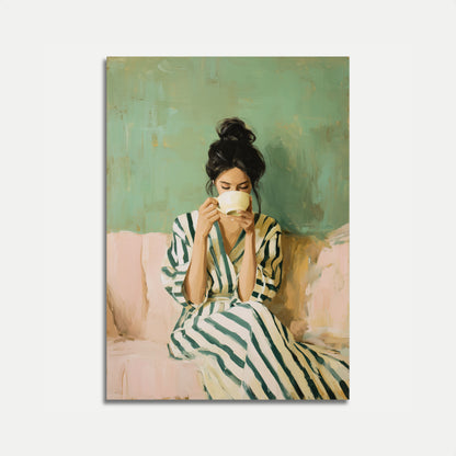 Peaceful Morning Coffee Moment Poster