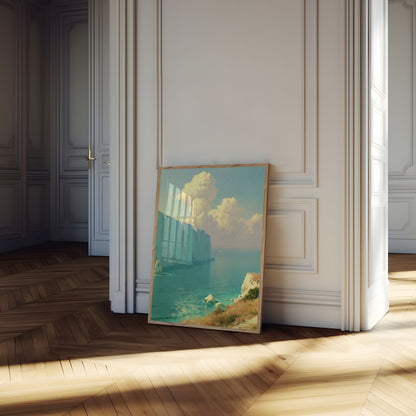 White Cliffs Coastal Serenity Poster