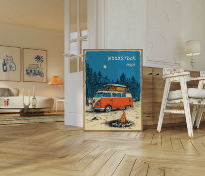 Woodstock 1969 Vintage Music Poster