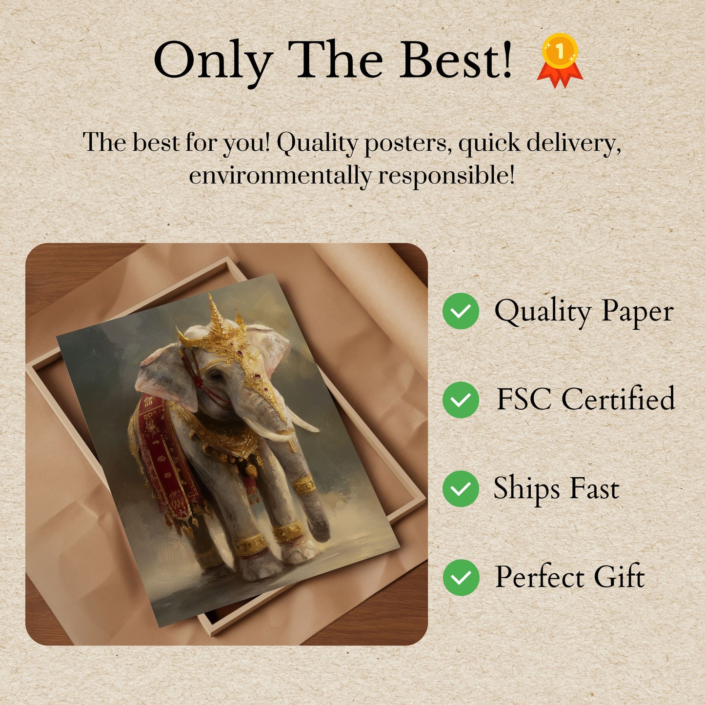 Royal Thai Elephant Majesty Poster