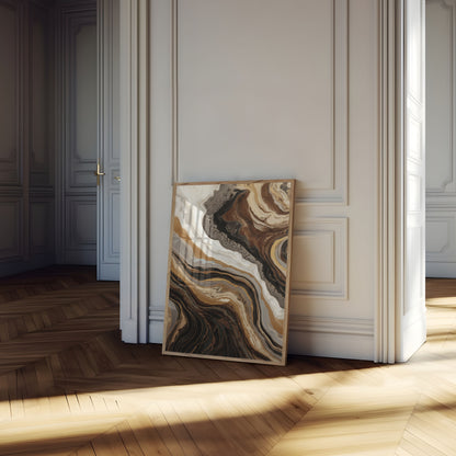 Liquid Gold Marble Poster