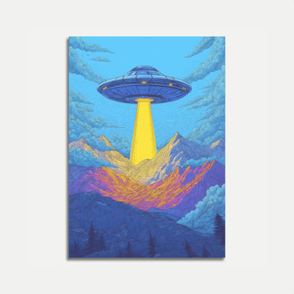 Alien Abduction Mountain Poster