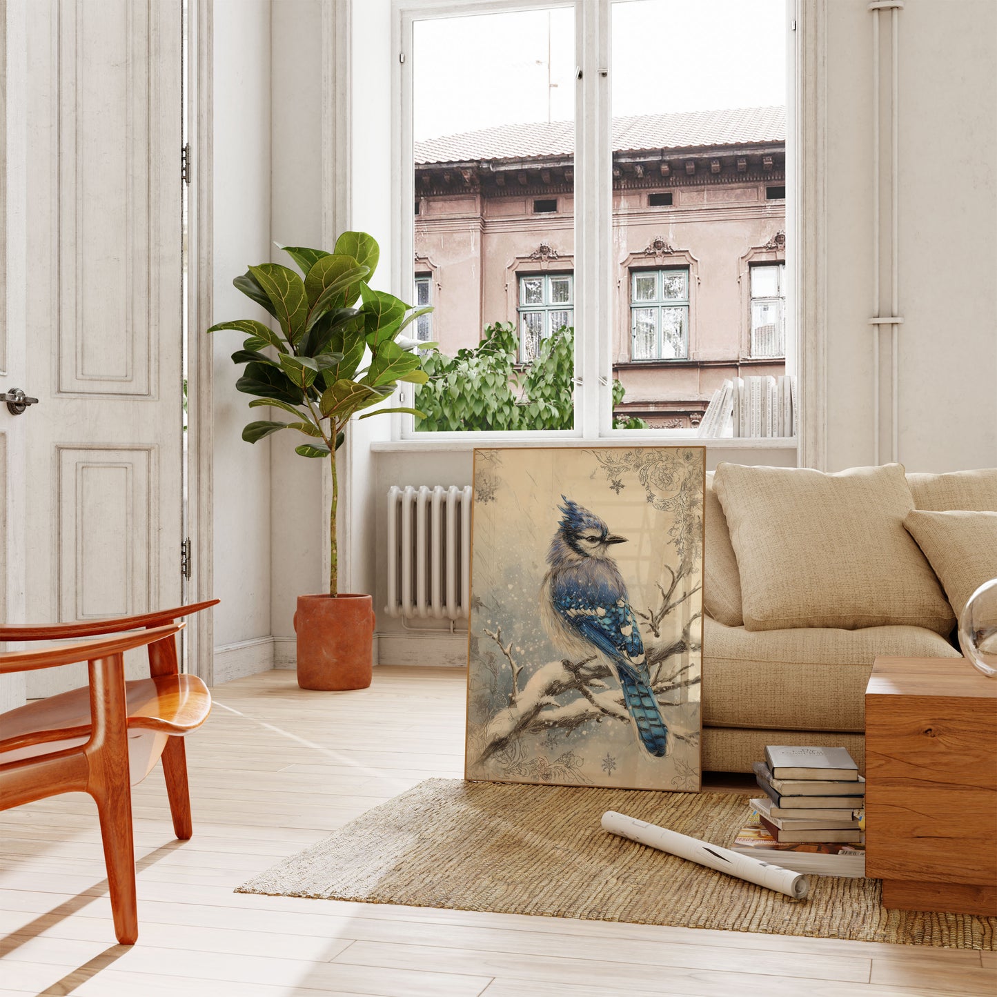 Poster Blu Jay Inverno Neve