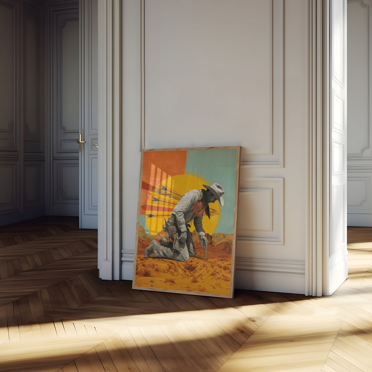 Woestijn Cowboy Confrontatie Poster