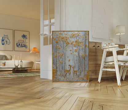 Golden Forest Deer Sanctuary Poster