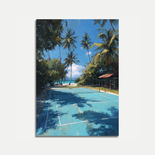 Tropical Tennis Paradise Poster