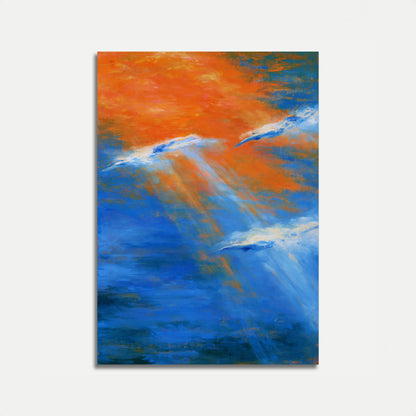Affiche Abstrait Océan et Ciel