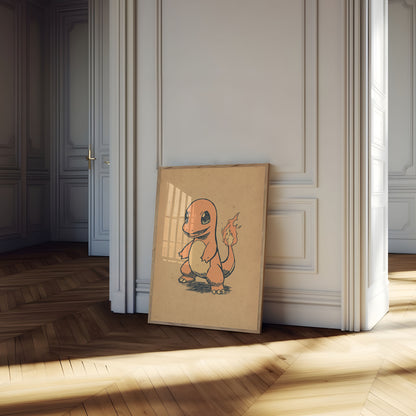 Charmander Lucertola di Fuoco Poster