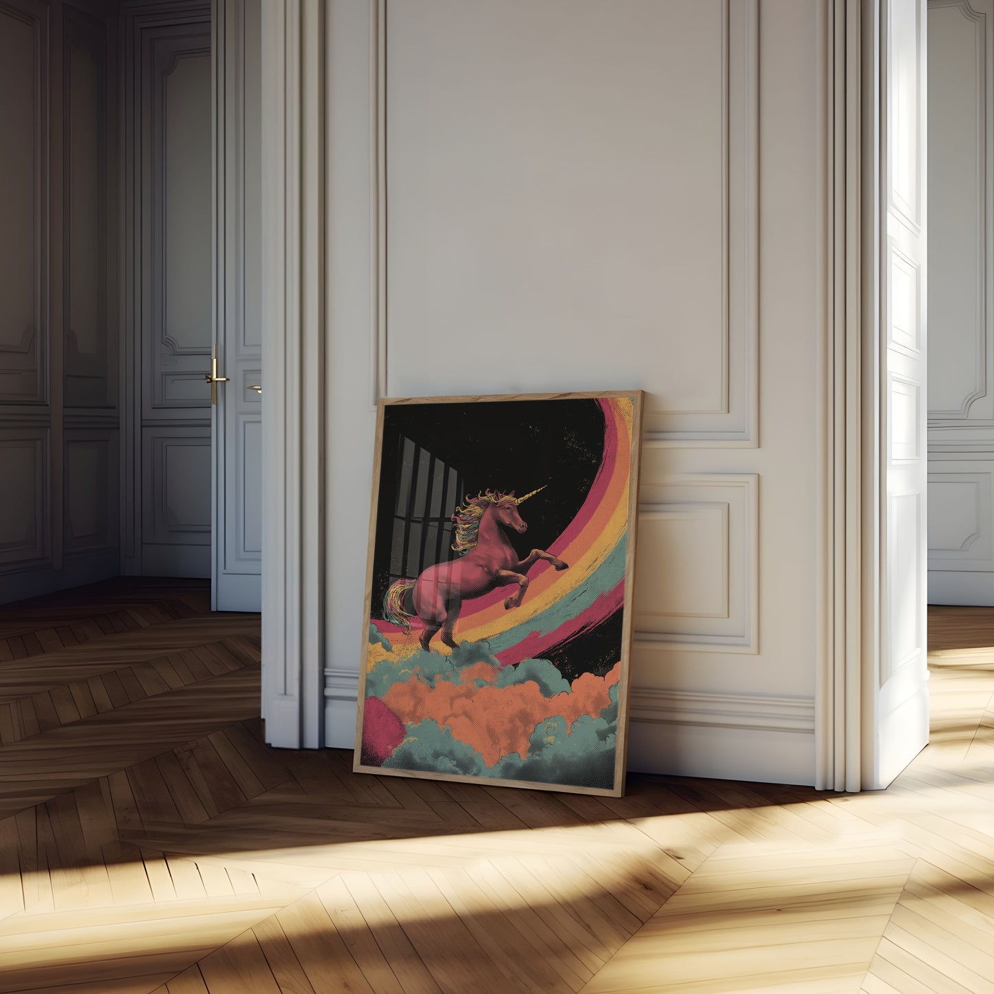 Regnbue Enhjørning Drømmeplakat