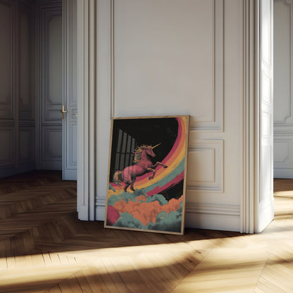 Regnbue Enhjørning Drømmeplakat