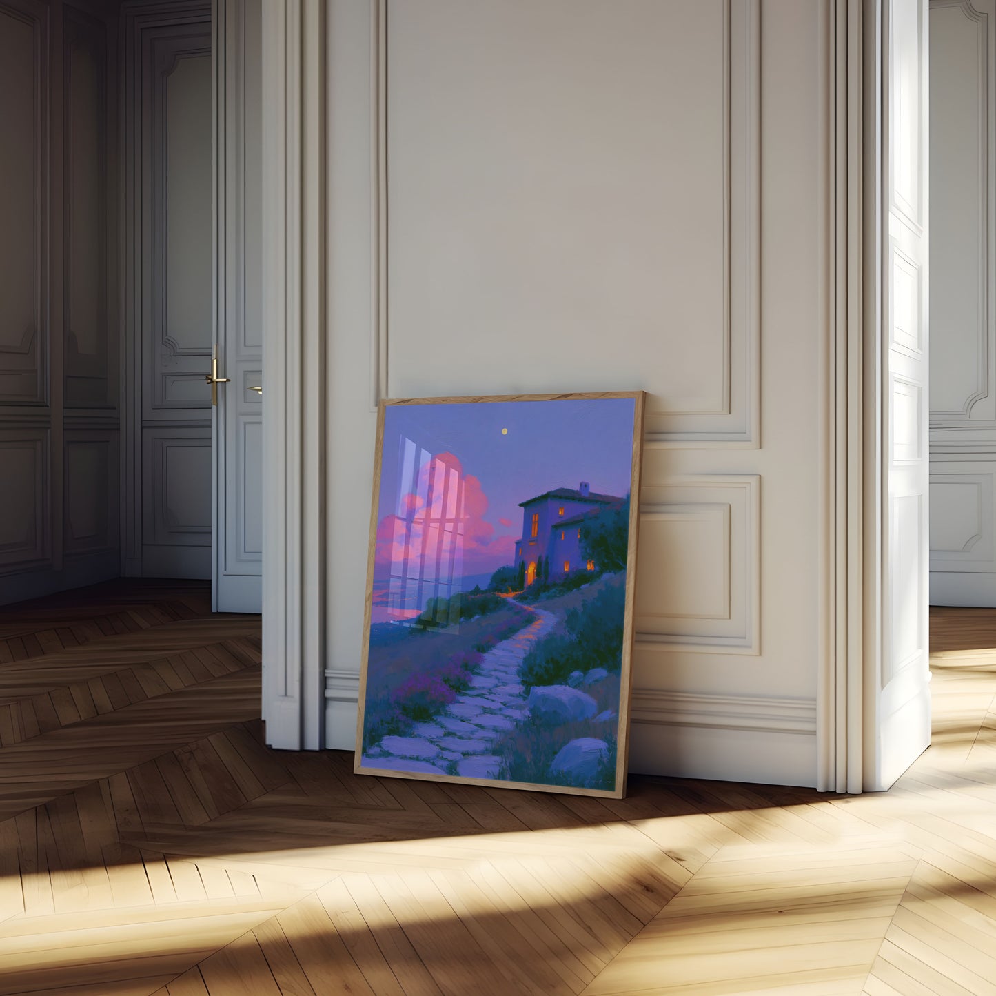 Tuscan Villa Twilight Poster
