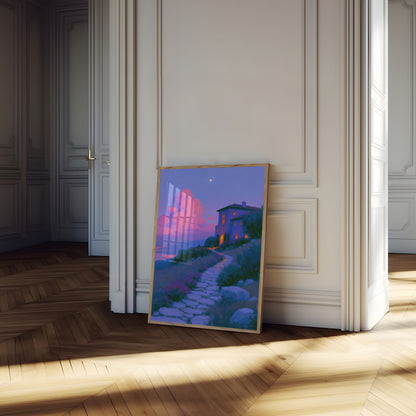 Tuscan Villa Twilight Poster