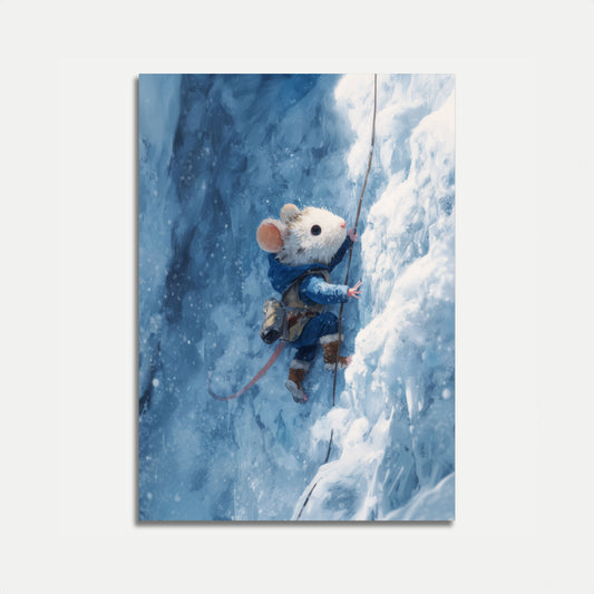 Ice Climbing Mouse Adventure Poster