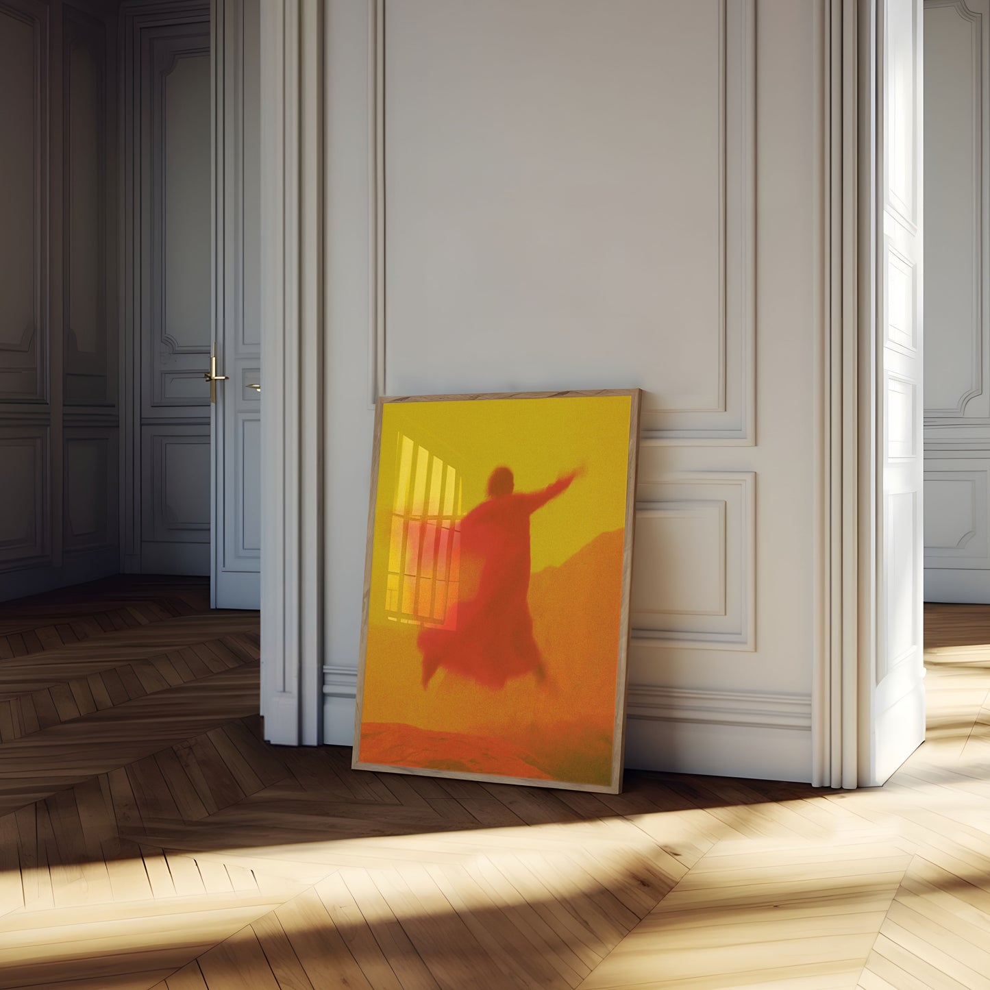 Poster Tramonto Figura Salto