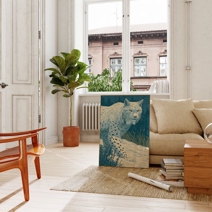 Lynx in Winter Forest Poster