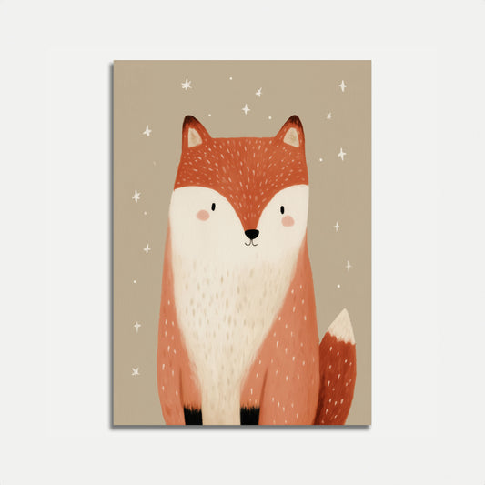 Sweet Fox Under Stars Affisch