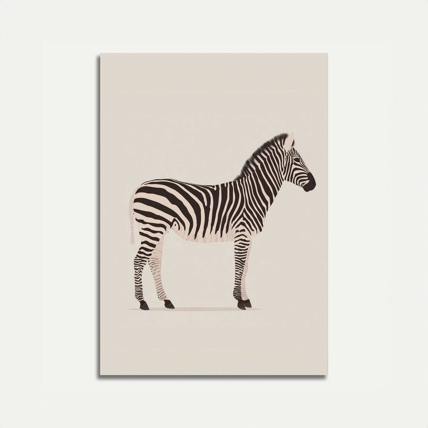 Monochrome Zebra Stripes Poster