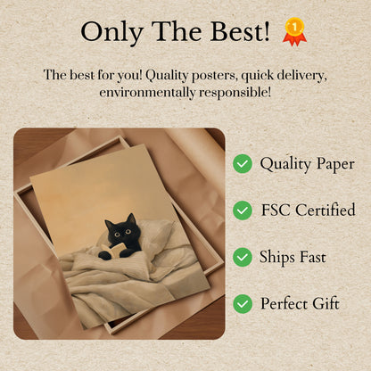 Pôster de Gato Leitor Acolhedor