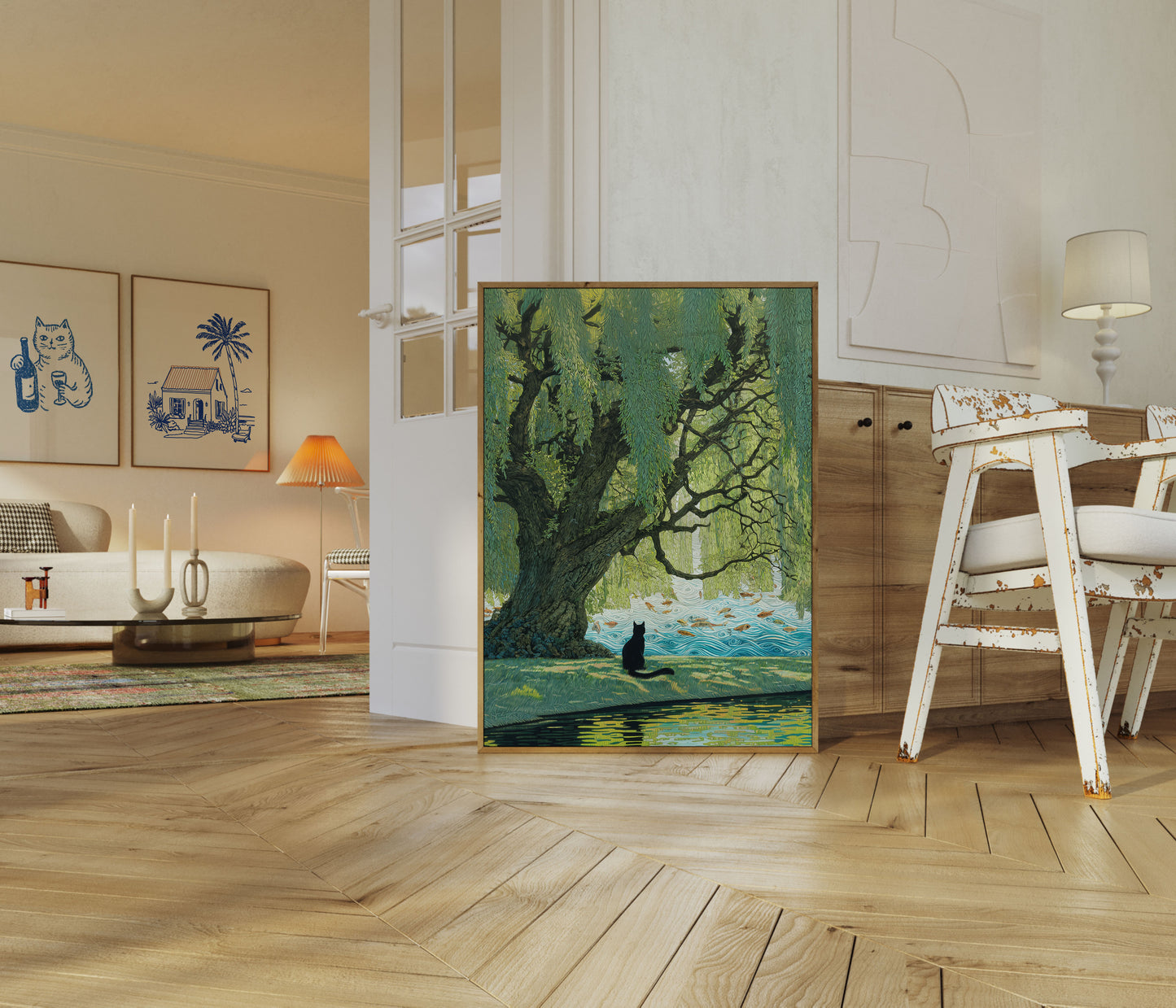 Silent Watcher by the Stream Poster