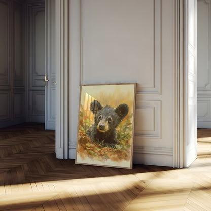 Junger Schwarzbär-Porträt-Poster