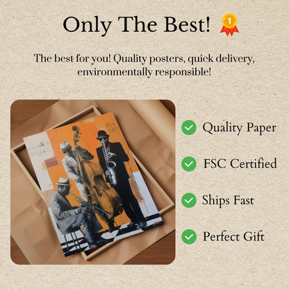 Jazz Trio Orange Symphony Poster